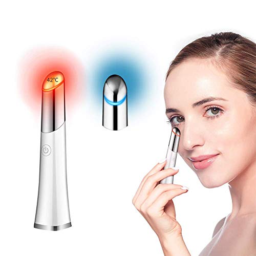 Eye Massager,42℃ Ionic Eyes Facial Massager Roller with Heated So...