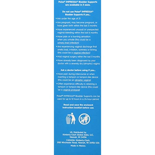 Poise Impressa Incontinence Bladder Supports, Size 1