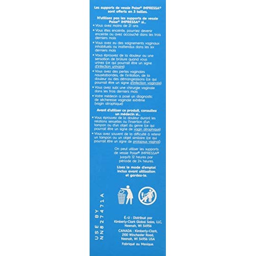 Poise Impressa Incontinence Bladder Supports, Size 1