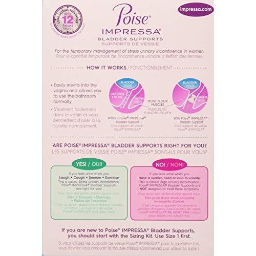 Poise Impressa Incontinence Bladder Supports, Size 1