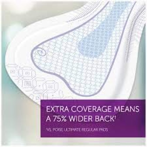 Poise Overnight Incontinence Pads, Ultimate Absorbency, Extra Cov...