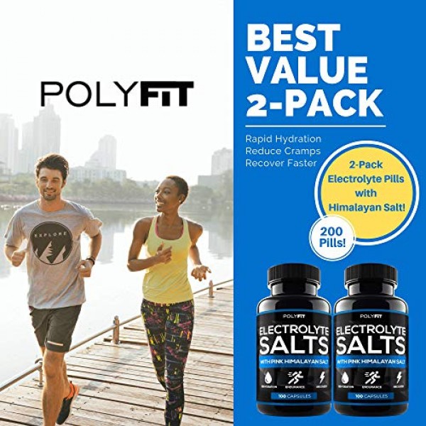 2 Pack | 200 Salt Pills Salt Tablets Electrolyte for Runners