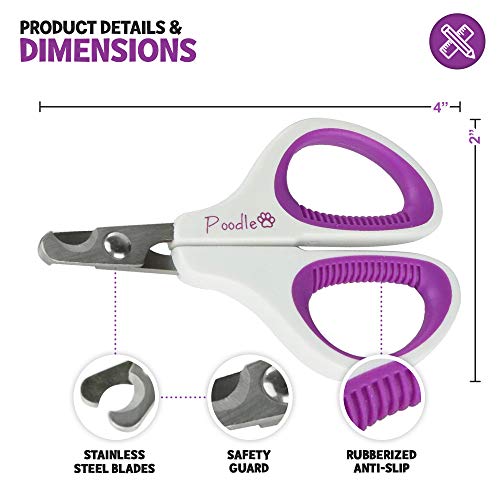 Poodle Pet Cat Nail Trimmer Clipper Scissors for Cats, Kittens, D...