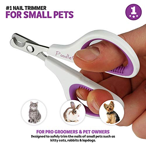 Poodle Pet Cat Nail Trimmer Clipper Scissors for Cats, Kittens, D...