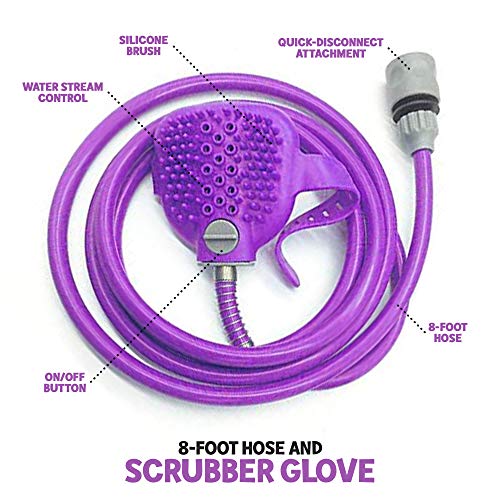 Poodlie Shower Attachment to Wash Your Dog - with Hose and Scrubb...