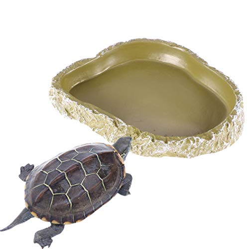 POPETPOP 2 Pack Reptile Bowl - Reptile Water Dish,Reptile Food an...