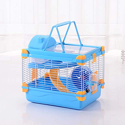 POPETPOP 2 Tier Portable Travel Cage for Small Animals Dwarf Hams...