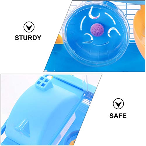 POPETPOP 2 Tier Portable Travel Cage for Small Animals Dwarf Hams...