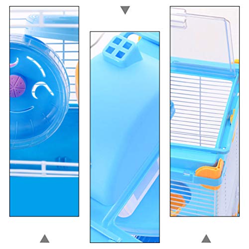 POPETPOP 2 Tier Portable Travel Cage for Small Animals Dwarf Hams...