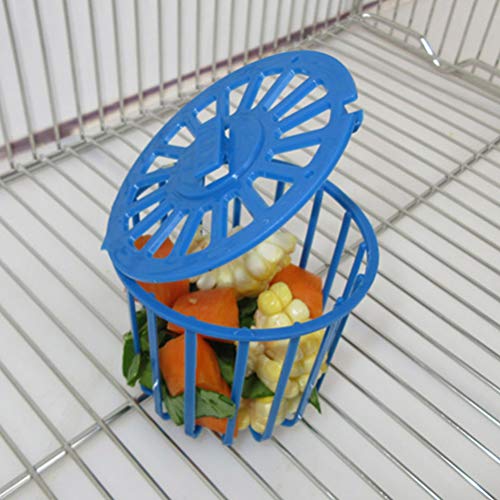 POPETPOP 2Pack Bird Parrot Feeder Cage Fruit Vegetable Holder Cag...