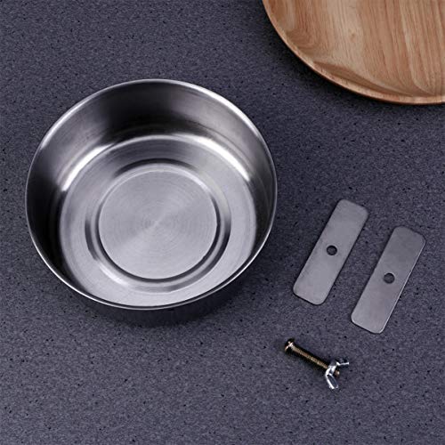 POPETPOP 2pack Parrot Feeding Cups Birds Food Dish Stainless Stee...