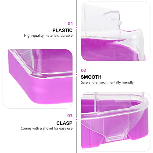 POPETPOP 2pcs Pet Hamster Bath House with Shovel Plastic Clear Ch...