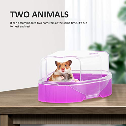 POPETPOP 2pcs Pet Hamster Bath House with Shovel Plastic Clear Ch...