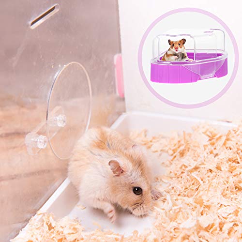 POPETPOP 2pcs Pet Hamster Bath House with Shovel Plastic Clear Ch...