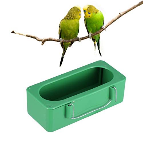 POPETPOP 3PCS Bird Feeding Cups,Large Pet Dish Plastic Hanging Bi...