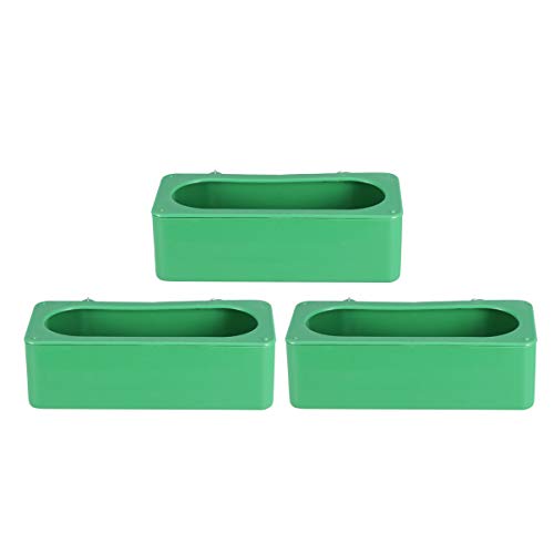 POPETPOP 3PCS Bird Feeding Cups,Large Pet Dish Plastic Hanging Bi...