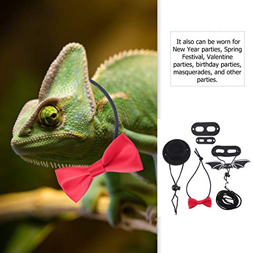 POPETPOP Bearded Dragon Harness and Leash- Lizard Hat and Bowtie ...