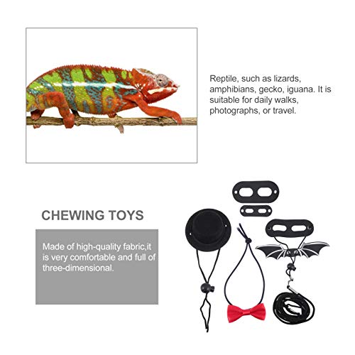 POPETPOP Bearded Dragon Harness and Leash- Lizard Hat and Bowtie ...