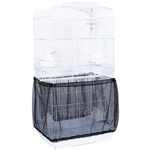 POPETPOP Bird Cage Cover Seed Catcher Birdcage Nylon Mesh Net Cov...
