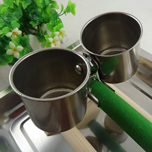 POPETPOP Bird Cage Water Dish-Food & Water Feeding Bird Double Cu...