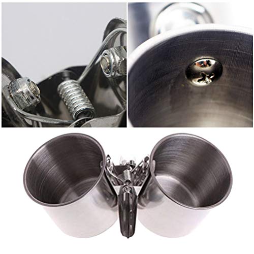 POPETPOP Bird Cage Water Dish-Food & Water Feeding Bird Double Cu...