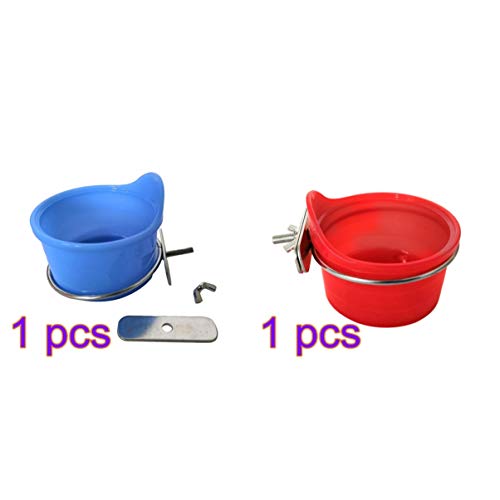 POPETPOP Bird Feed Cups for Cage-Pet Food & Water Bird Cup with C...