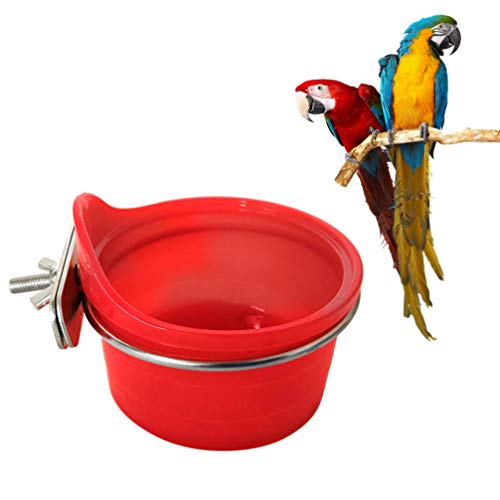 POPETPOP Bird Feed Cups for Cage-Pet Food & Water Bird Cup with C...