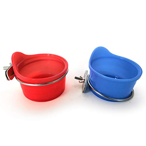 POPETPOP Bird Feed Cups for Cage-Pet Food & Water Bird Cup with C...