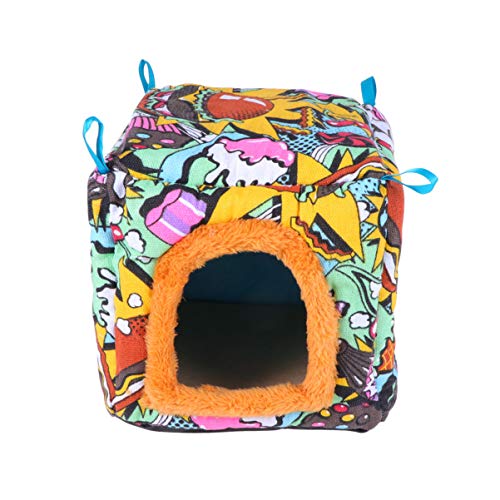 POPETPOP Bird Snuggle Hut Nest - Winter Warm Plush Birds Nest Hou...