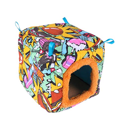 POPETPOP Bird Snuggle Hut Nest - Winter Warm Plush Birds Nest Hou...