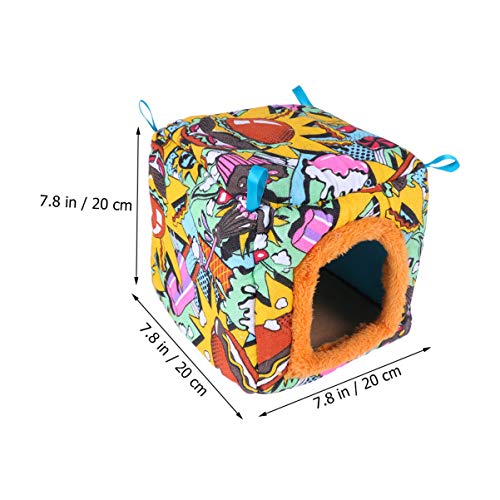 POPETPOP Bird Snuggle Hut Nest - Winter Warm Plush Birds Nest Hou...