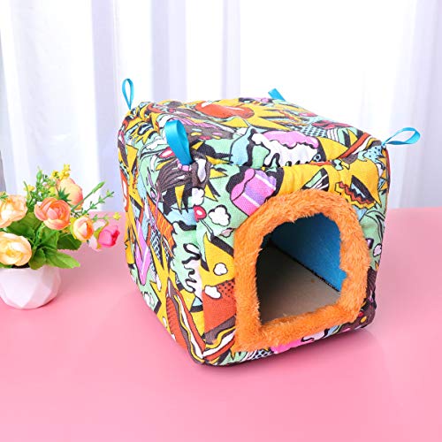 POPETPOP Bird Snuggle Hut Nest - Winter Warm Plush Birds Nest Hou...