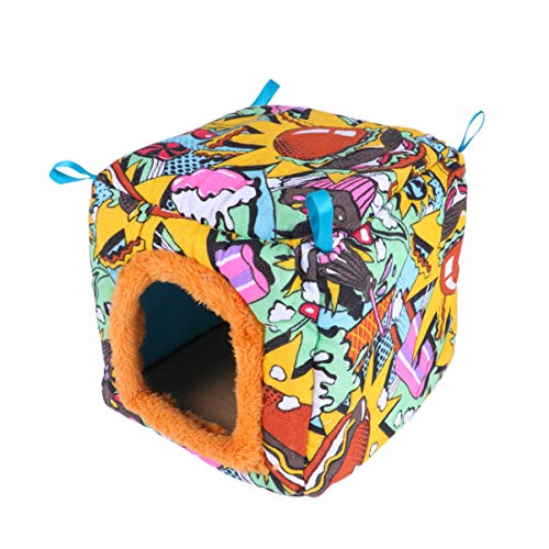 POPETPOP Bird Snuggle Hut Nest - Winter Warm Plush Birds Nest Hou...