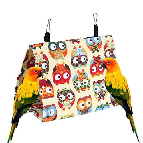 POPETPOP Bird Snuggle Hut-Pet Bird Nest House Bed,Parrot Habitat ...