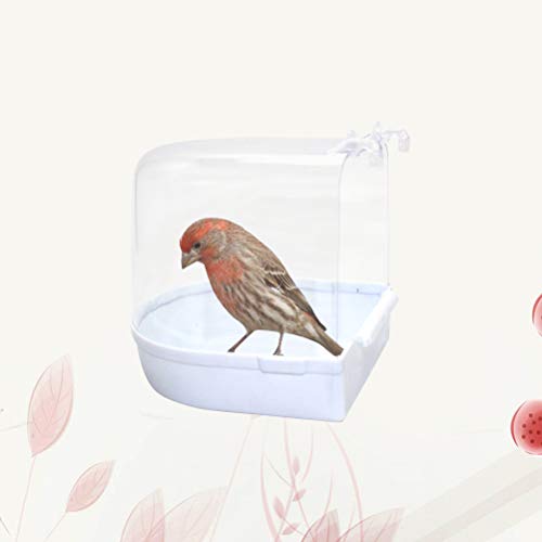 POPETPOP Caged Bird Bath Hanging Bathtub Bath Box Bowl cage Bird ...