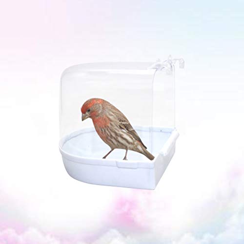POPETPOP Caged Bird Bath Hanging Bathtub Bath Box Bowl cage Bird ...