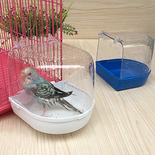 POPETPOP Caged Bird Bath Hanging Bathtub Bath Box Bowl cage Bird ...