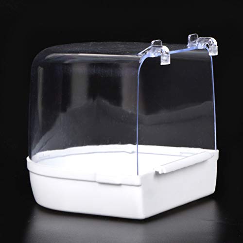 POPETPOP Caged Bird Bath Hanging Bathtub Bath Box Bowl cage Bird ...