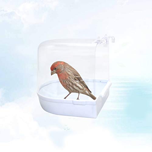 POPETPOP Caged Bird Bath Hanging Bathtub Bath Box Bowl cage Bird ...