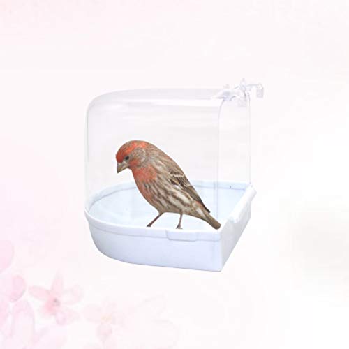 POPETPOP Caged Bird Bath Hanging Bathtub Bath Box Bowl cage Bird ...