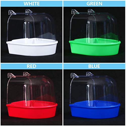 POPETPOP Caged Bird Bath Multi Cage Bird Bath Covered for Small B...