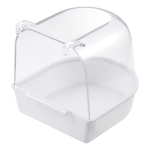 POPETPOP Caged Bird Bath Multi Cage Bird Bath Covered for Small B...