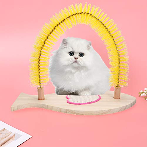 POPETPOP Cat Grooming Arch Toy Pet Cat Arch Self Groomer Massager...