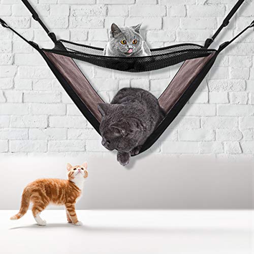 POPETPOP Cat Hammock Bed Pet Cage Hanging Bed for Cats/Small Dogs...
