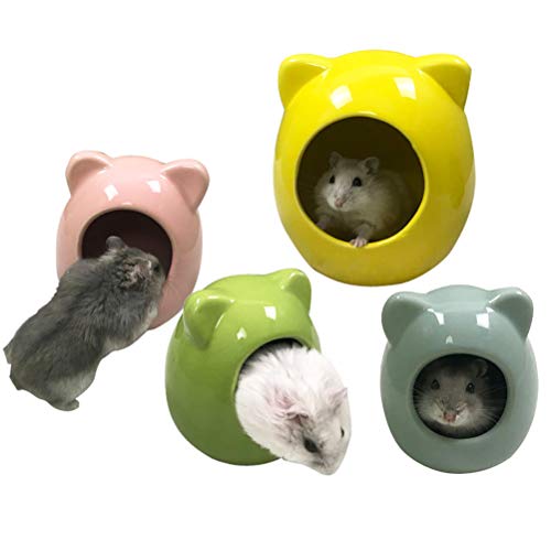 POPETPOP Ceramic Hamster Hideout Nest - Hamster Sand Bath Rat Dus...