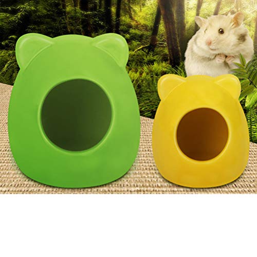 POPETPOP Ceramic Hamster Hideout Nest - Hamster Sand Bath Rat Dus...