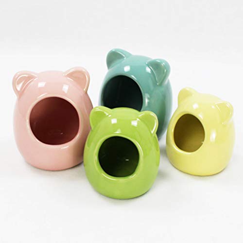 POPETPOP Ceramic Hamster Hideout Nest - Hamster Sand Bath Rat Dus...