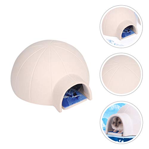 POPETPOP Ceramic Hamster House Small Pet Hideout Hamster Cave Coo...