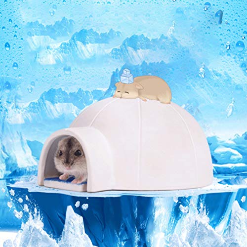 POPETPOP Ceramic Hamster House Small Pet Hideout Hamster Cave Coo...