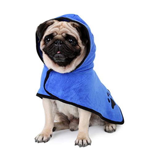 POPETPOP Dog Bathrobe Towel Pet Pajamas - Microfiber Dog Drying T...
